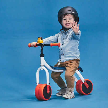 Convertible 2-in-1 Ride-On to Balance Bike - White/Orange