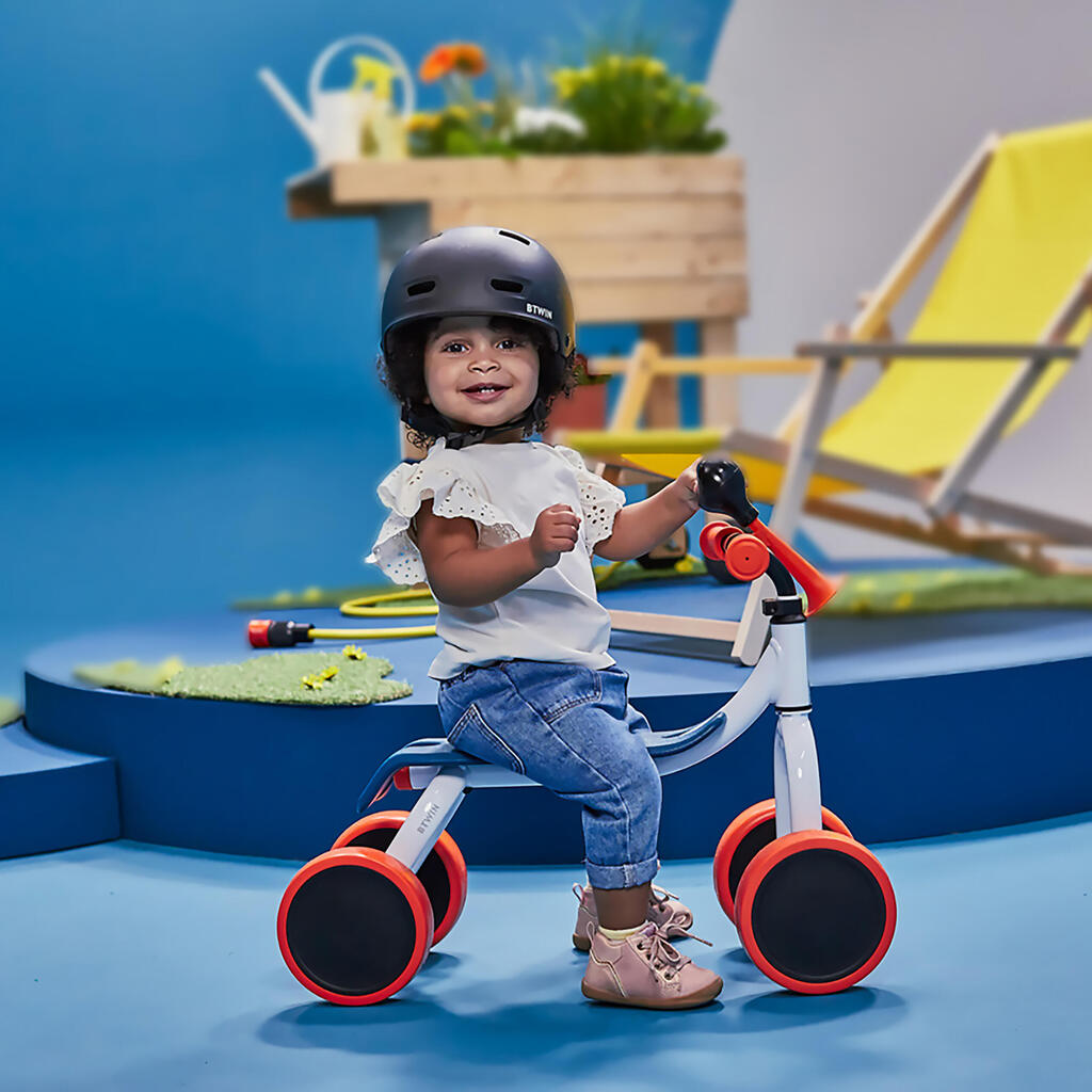 Līdzsvara velosipēds, pārveidojams 2-in-1 “Ride-On to Balance Bike”, zils/krēmkrāsas