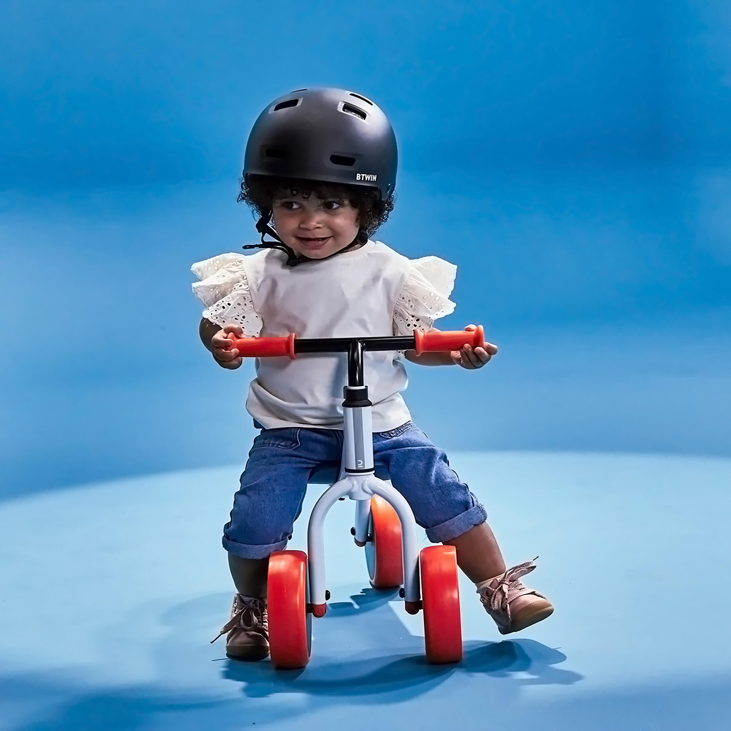 2-in-1 loopfiets wit oranje 23/24