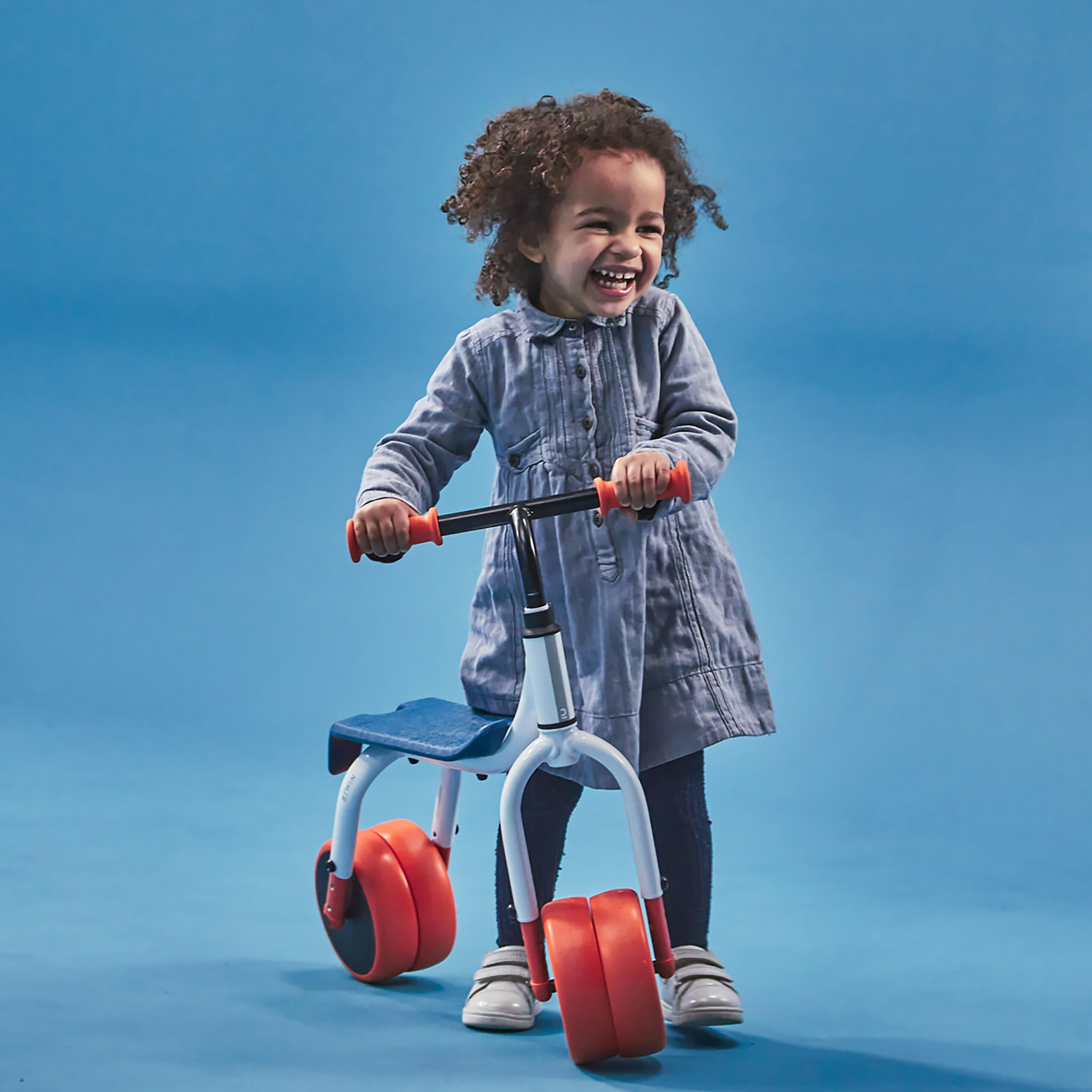 2-in-1 loopfiets wit oranje 22/24
