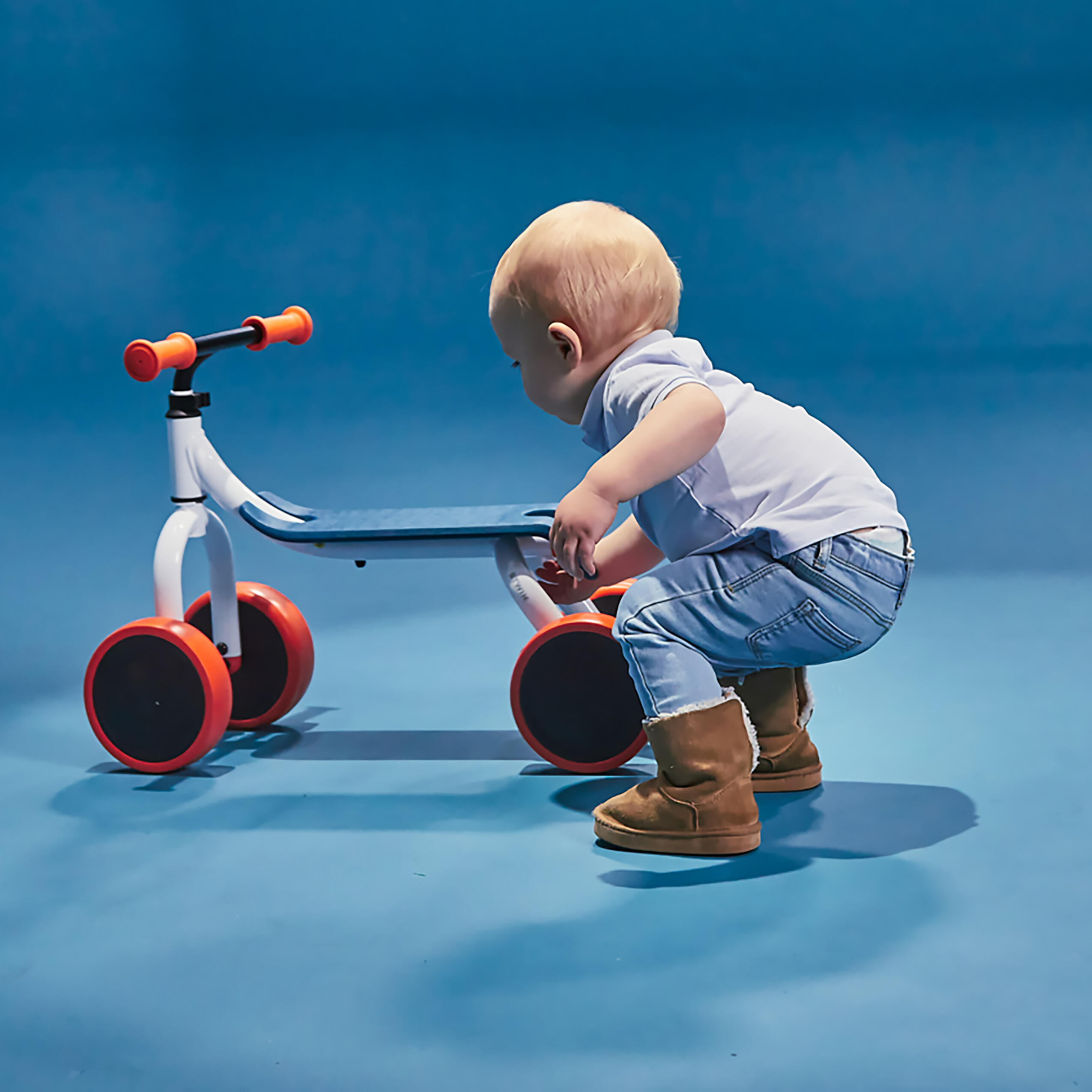 2-in-1 loopfiets wit oranje 21/24