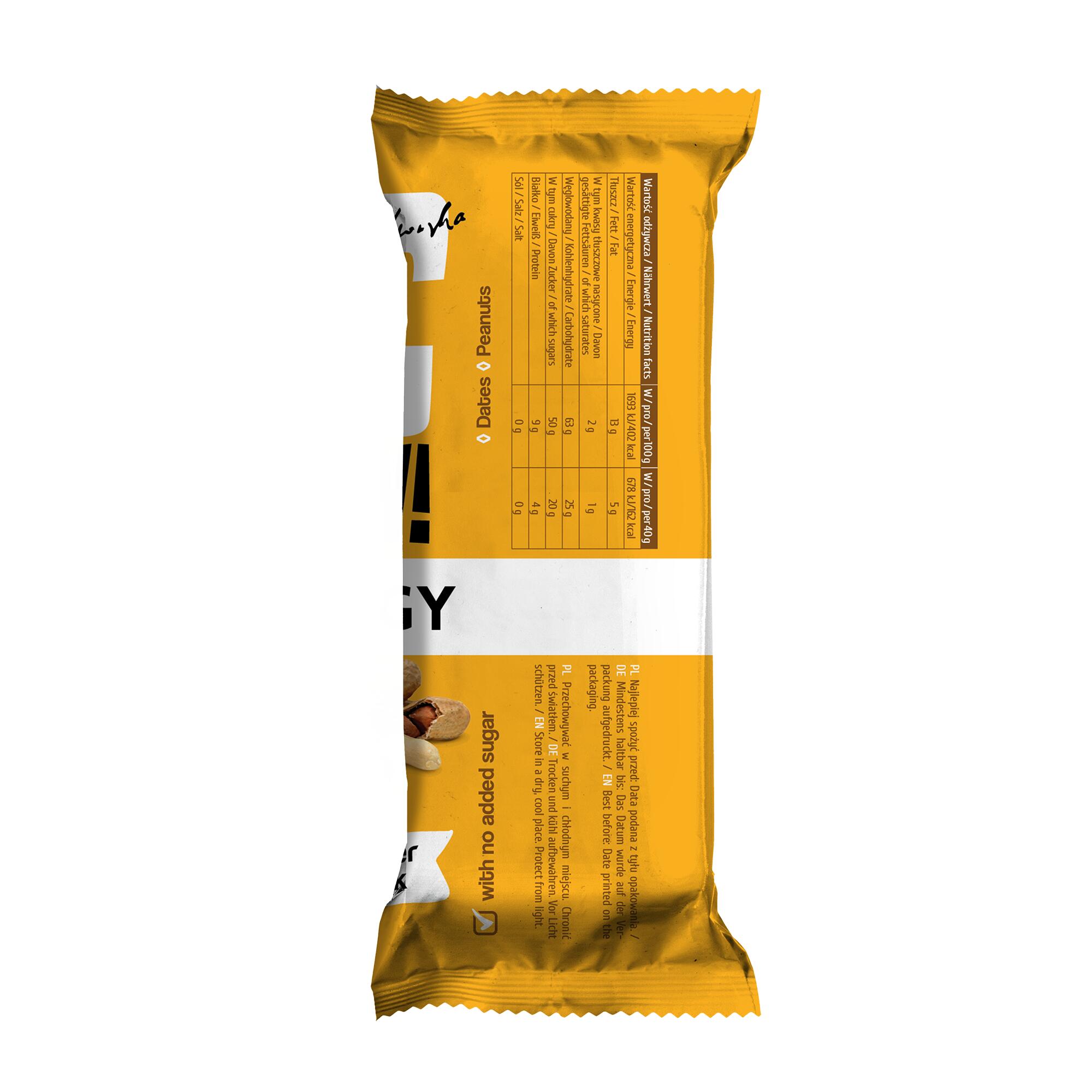 Baton BeRaw Energy Peanut Butter 40g. Baton daktylowy z orzeszkami arachidowymi. 3/3