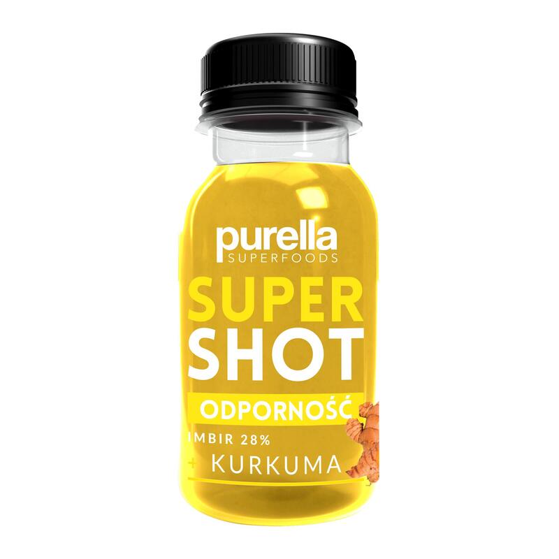 Purella SuperShot Odporność 100ml. Napój niegazowany imbir + kurkuma.