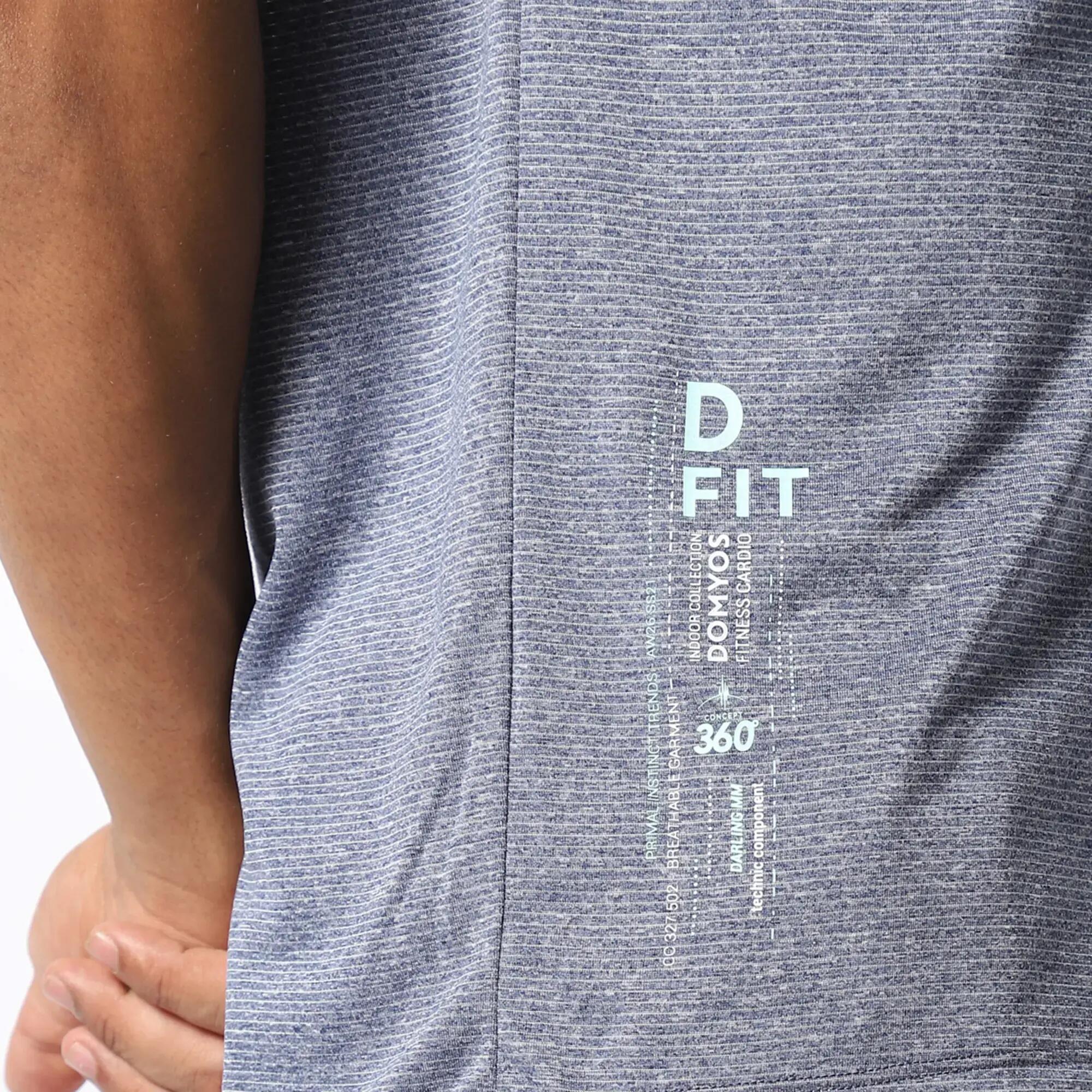 Men's Crew Neck Breathable Fitness T-Shirt - Blue 10/10
