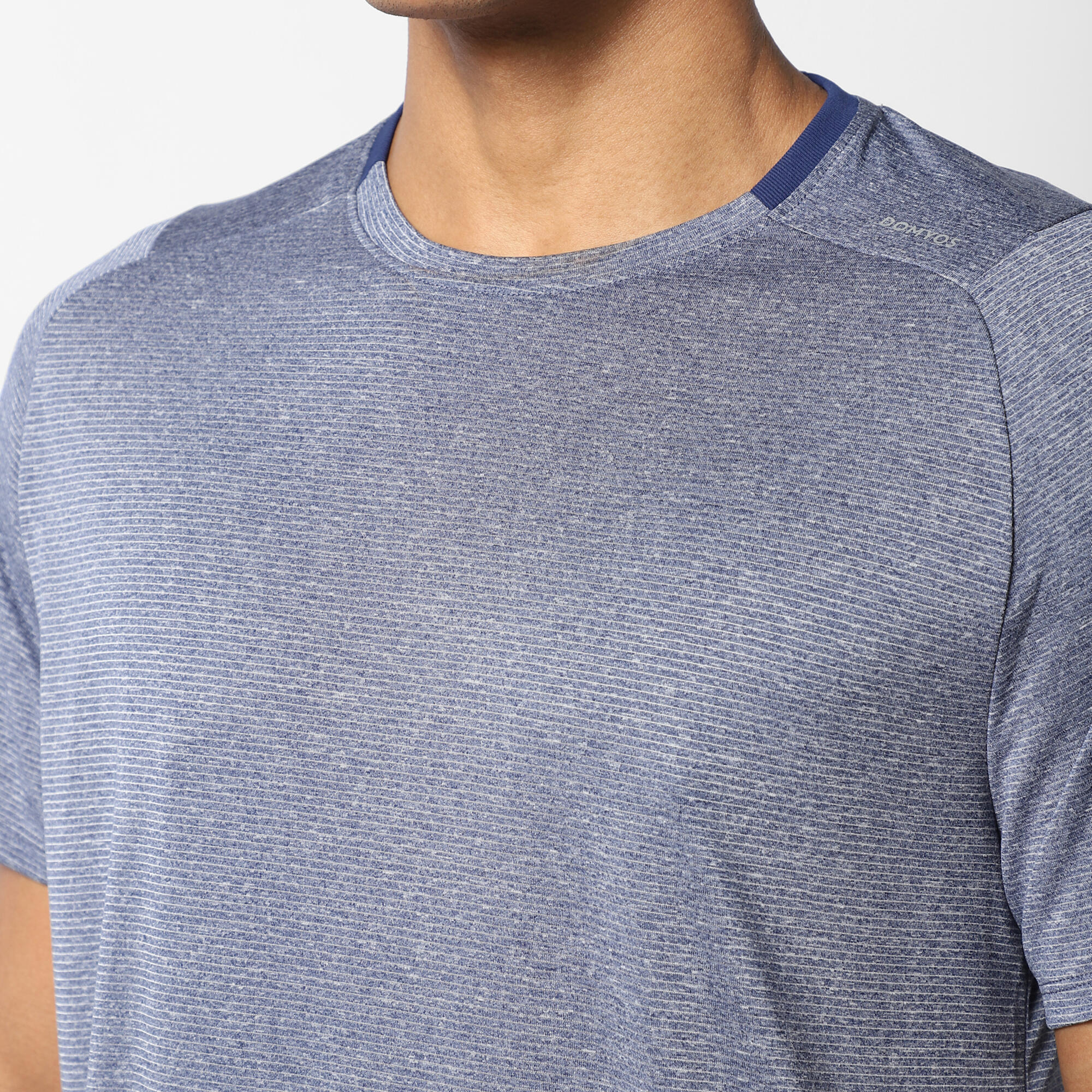 Men's Crew Neck Breathable Fitness T-Shirt - Blue 8/10