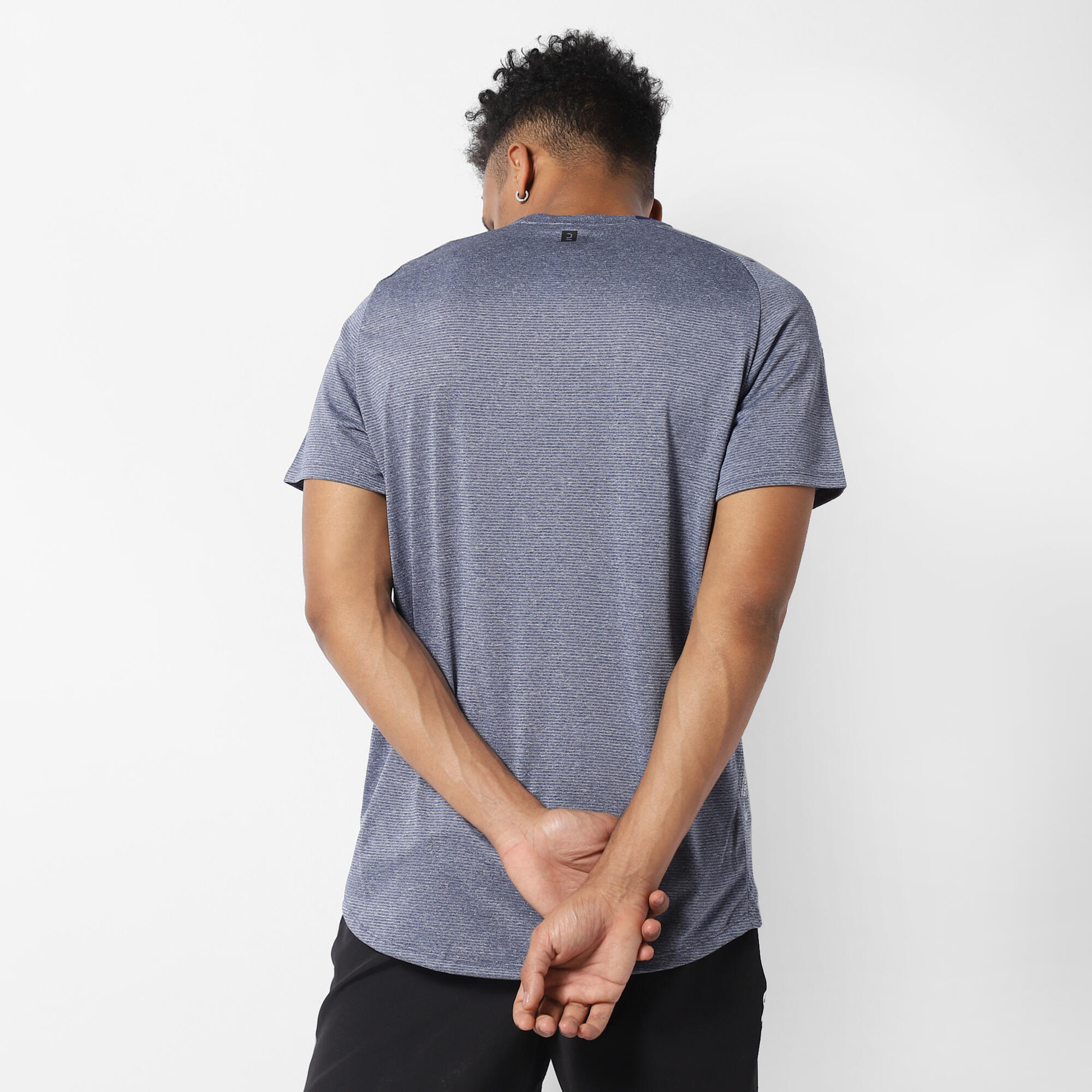Men's Crew Neck Breathable Fitness T-Shirt - Blue 3/10