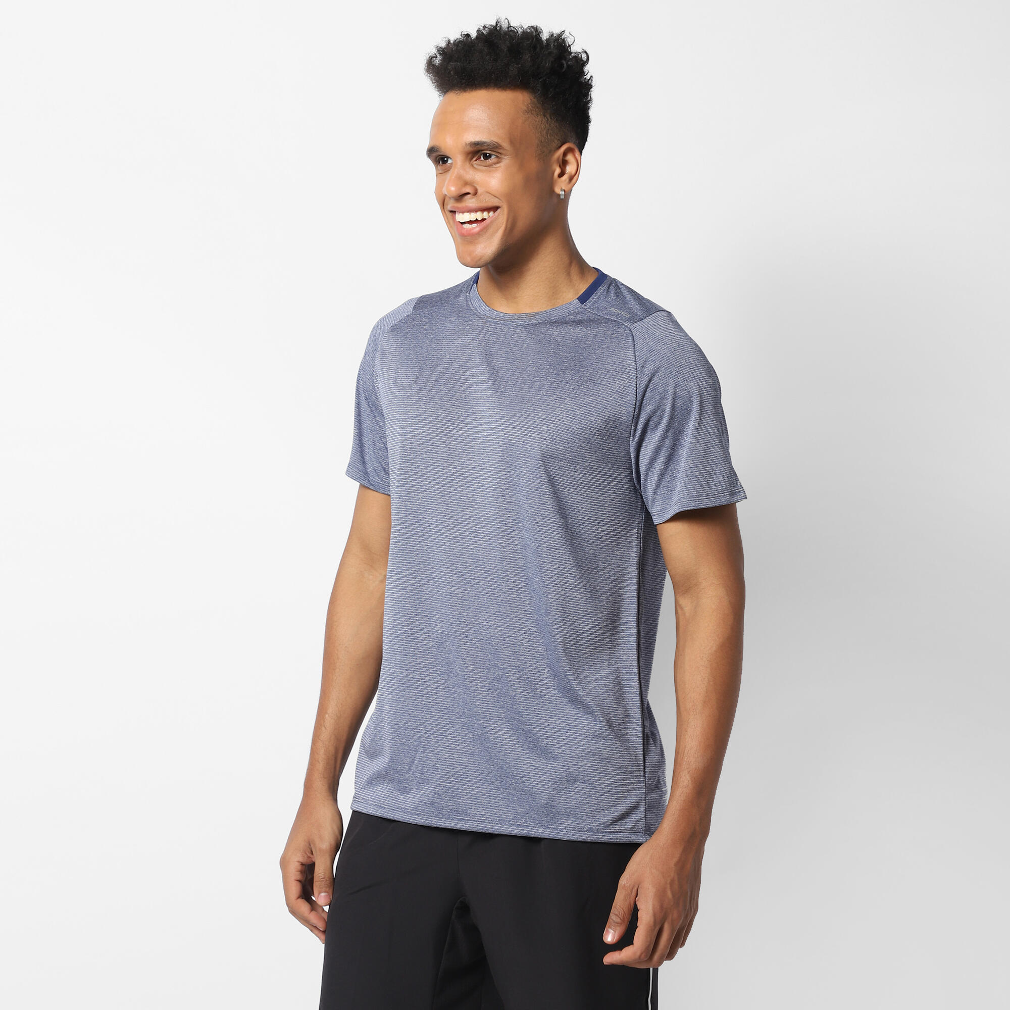 Men's Crew Neck Breathable Fitness T-Shirt - Blue 2/10
