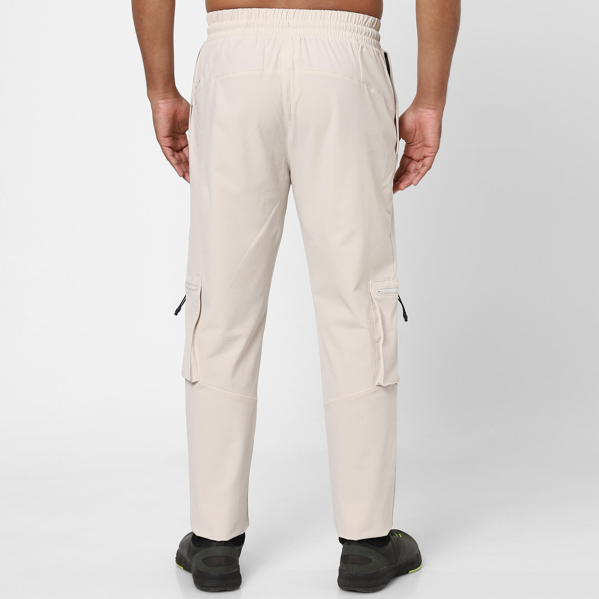 Cargo Fitness Training Bottoms With Pockets - Beige 3/8