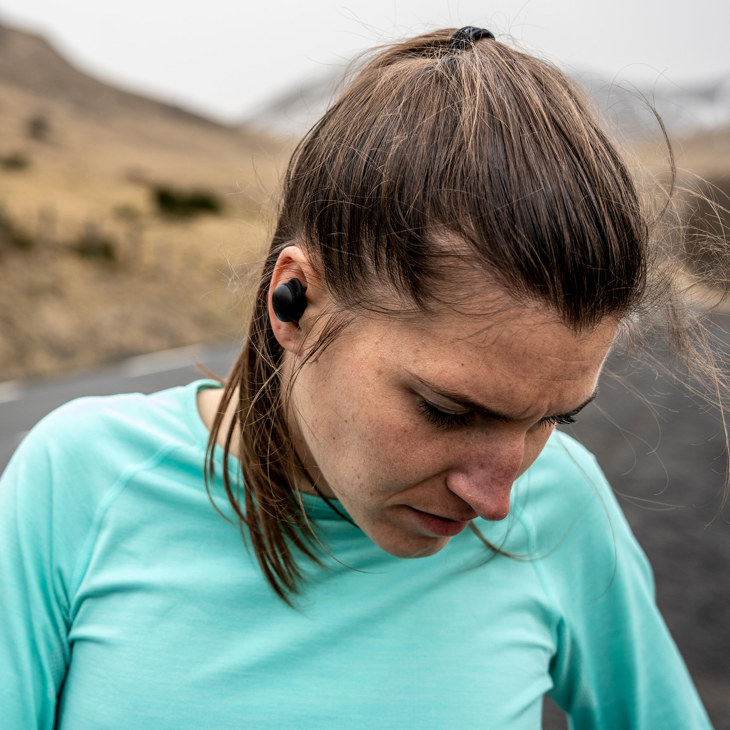 Wireless Running Earbuds - TWS 100 Black - KIPRUN