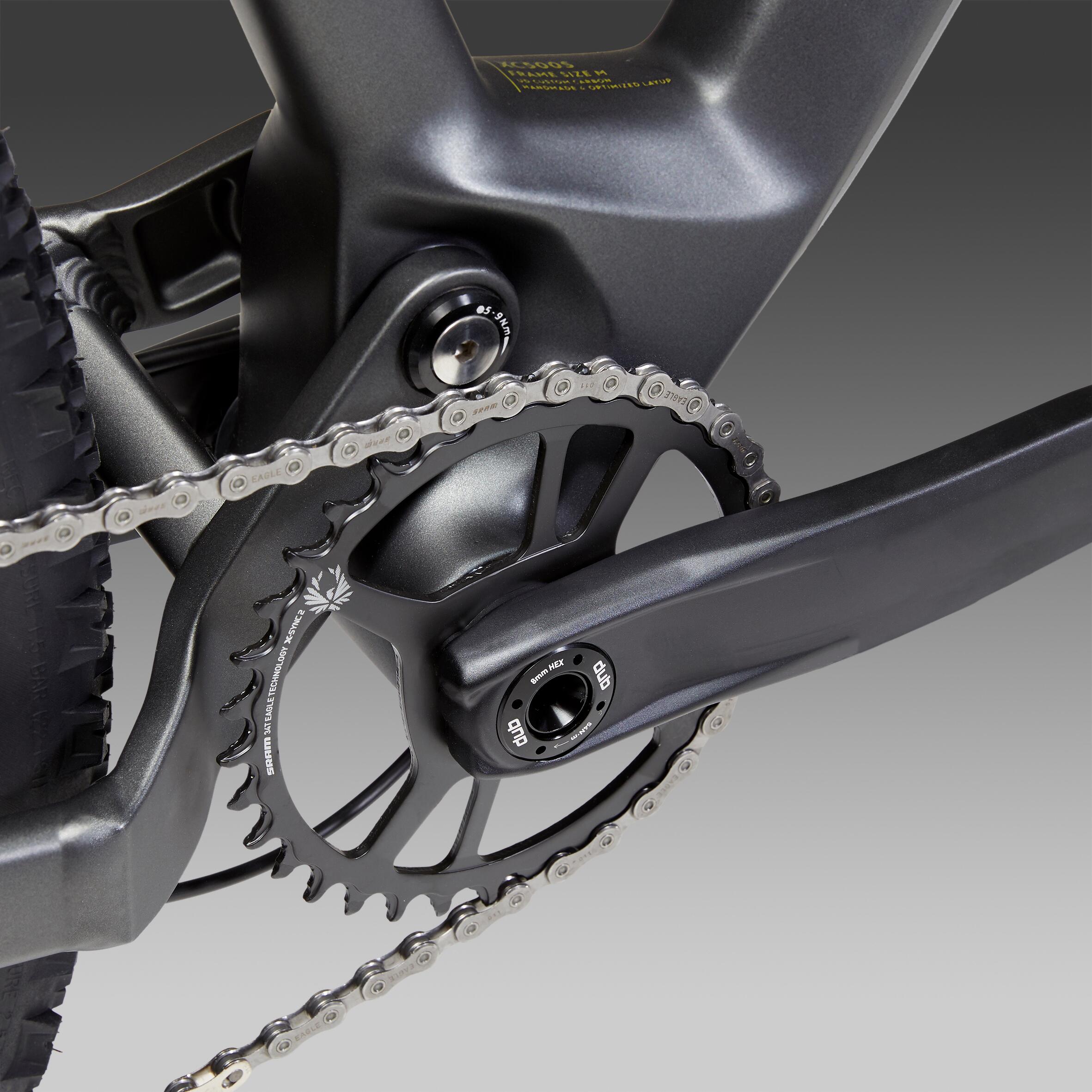 29 inch Full Suspension Carbon Mountain Bike XC 500 Grey Decathlon