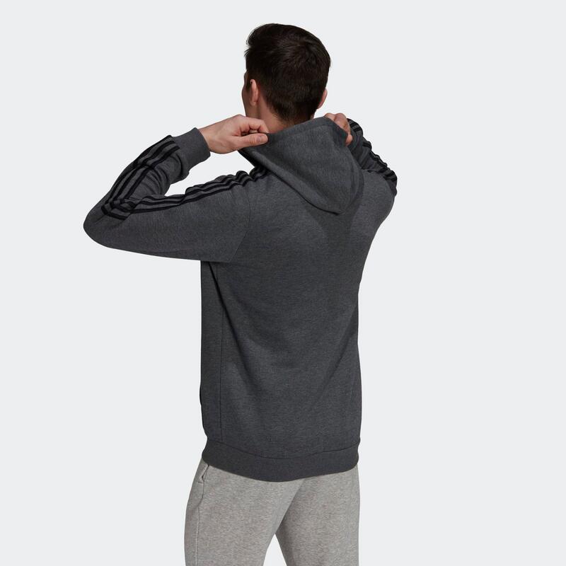 VESTE A CAPUCHE DE FITNESS SOFT TRAINING ADIDAS HOMME GRIS