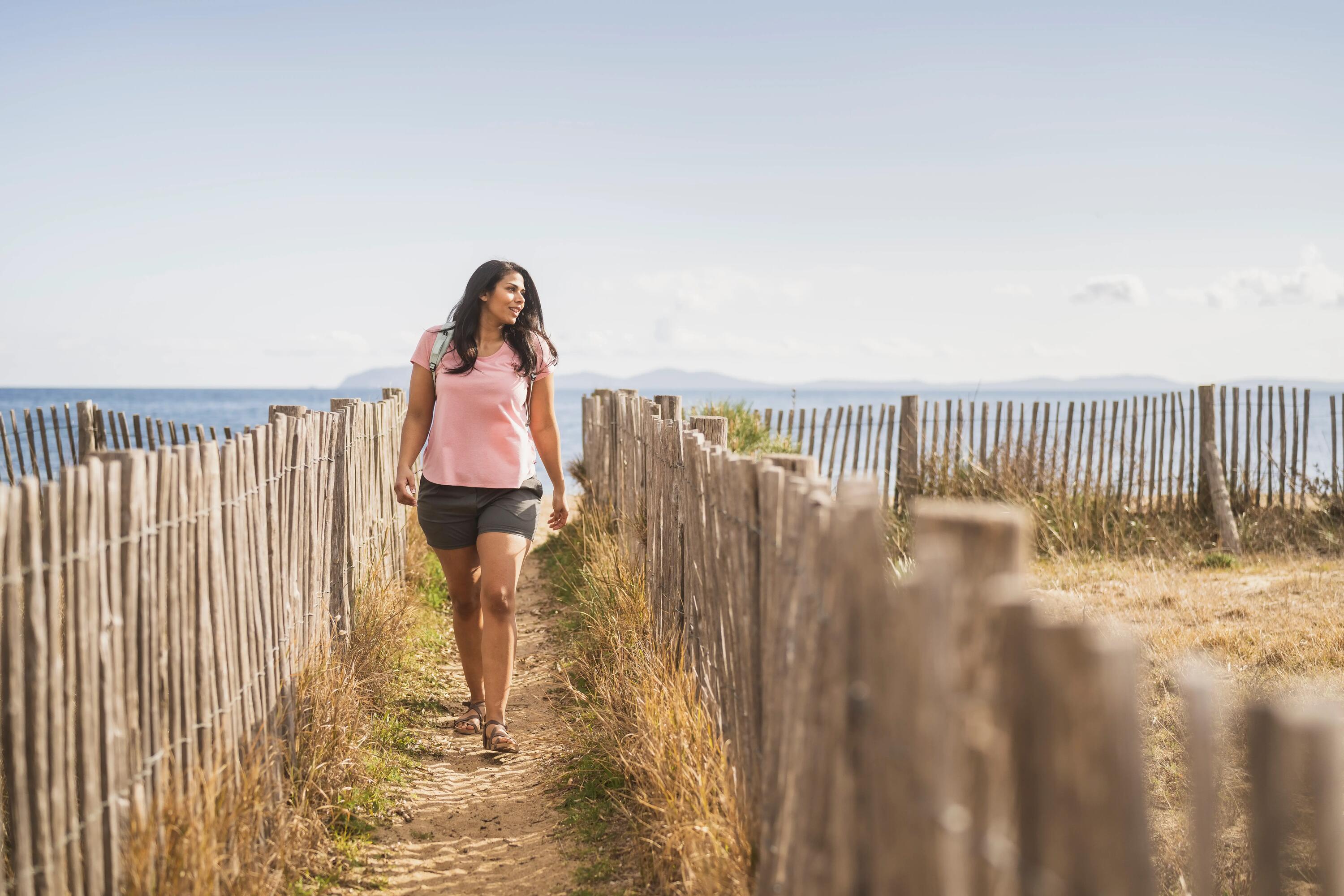 Women’s Hiking T-Shirt, NH500 - Pink 14/16