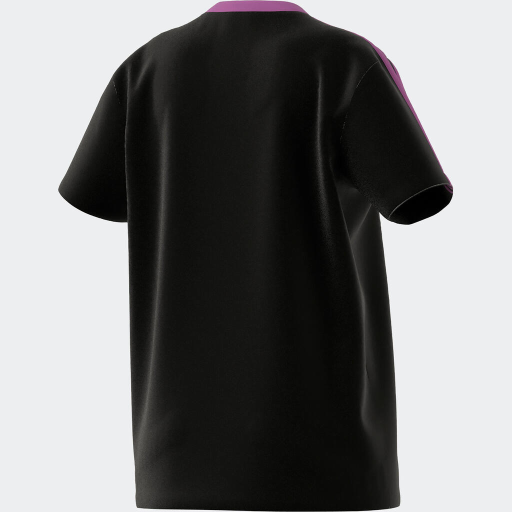 Dámske tričko na fitness čierno-fialové 