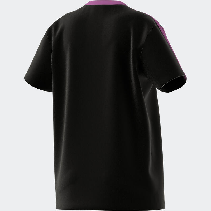 Women's Low-Impact Fitness T-Shirt - Black/Lilac
