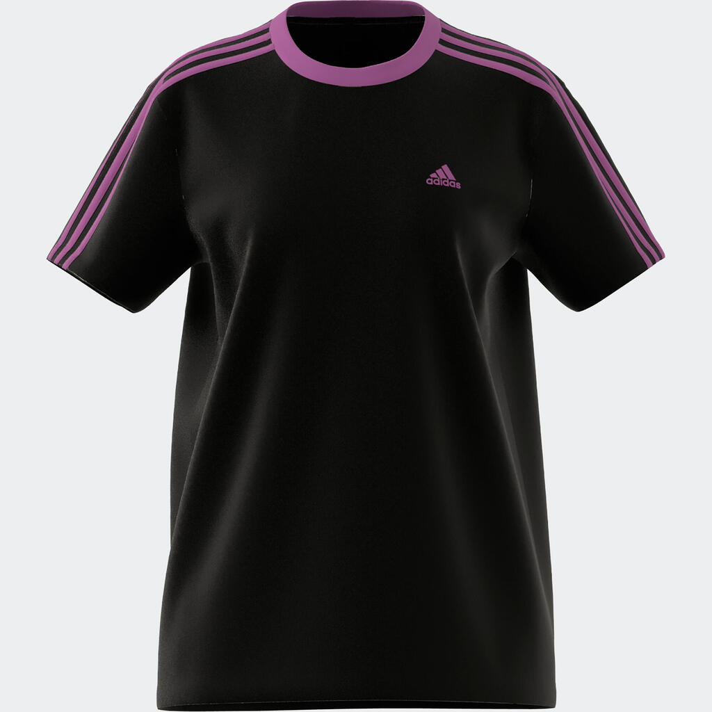 Dámske tričko na fitness čierno-fialové 