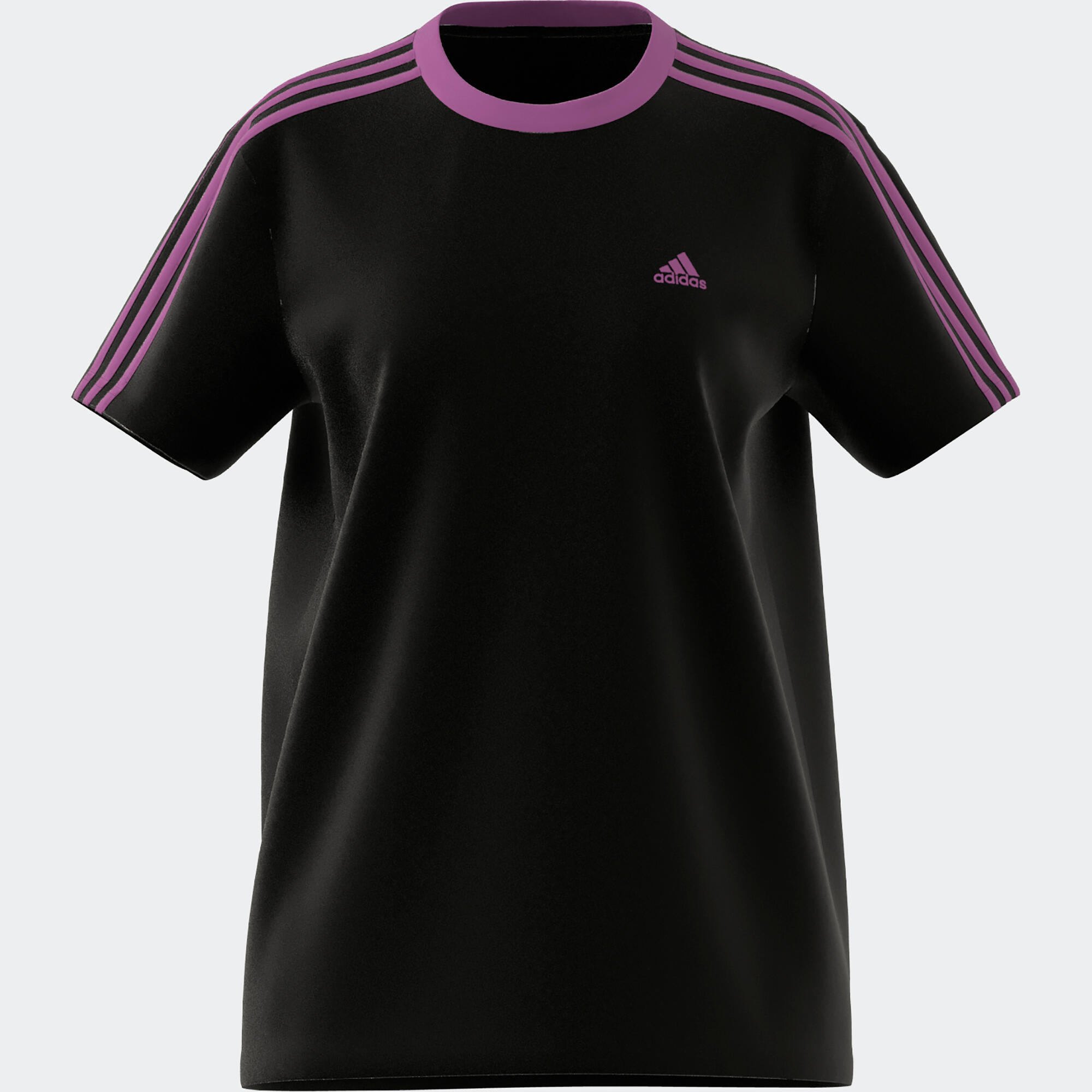 T-SHIRT DE FITNESS SOFT TRAINING ADIDAS FEMME NOIR & LILAS 3/3