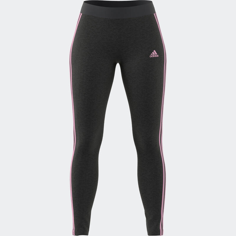 Legging voor fitness en soft training dames grijs en roze