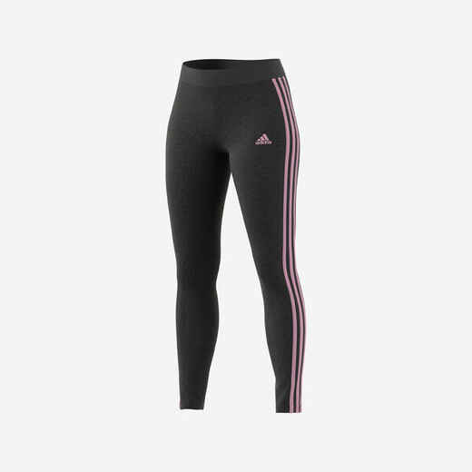 
      Women's Low-Impact Fitness Leggings - Grey/Pink
  