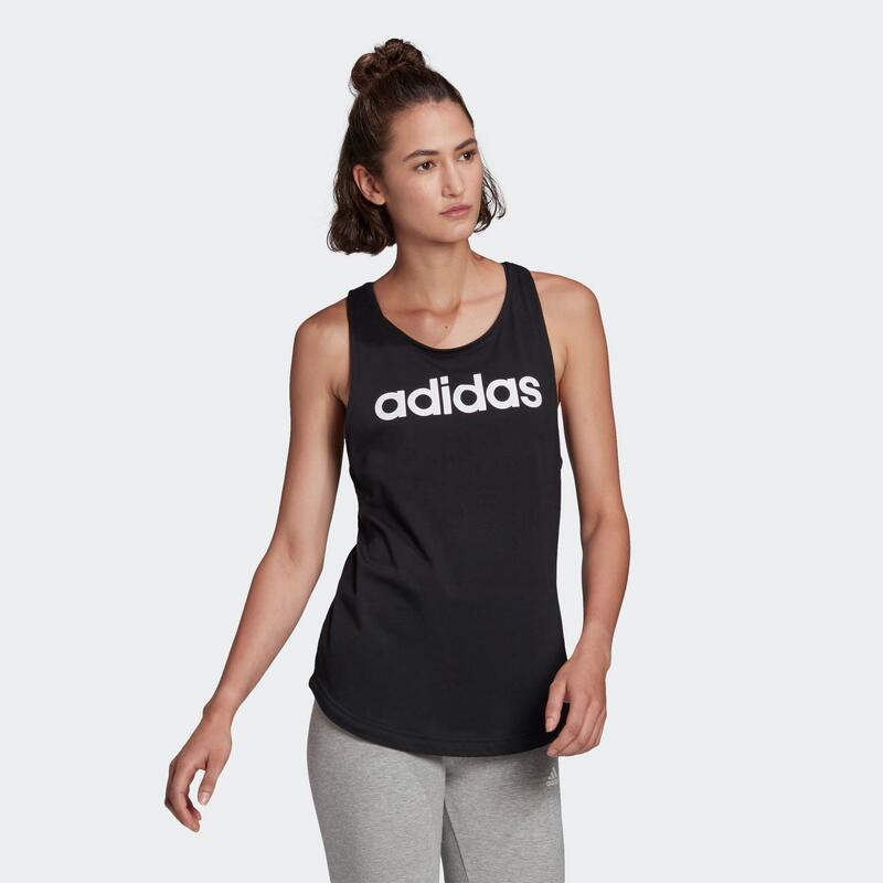 Adidas Top Damen - Linear schwarz