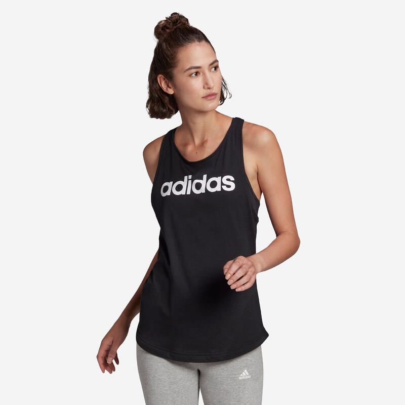 Camiseta Mangas Fitness Soft Training Adidas Mujer Negro | Decathlon