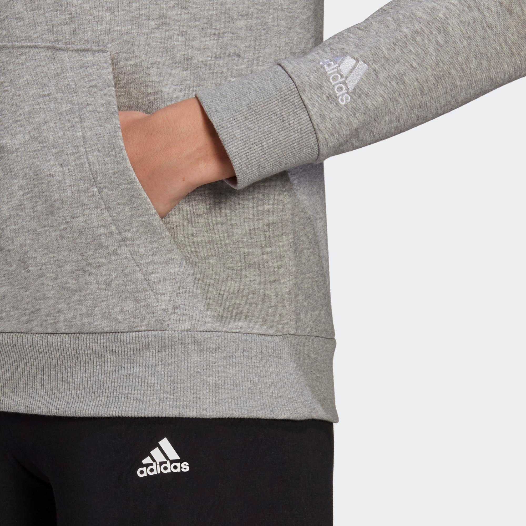 Dessuadora Fitness Soft Training Linear Adidas Dona Gris Caputxa 4/6