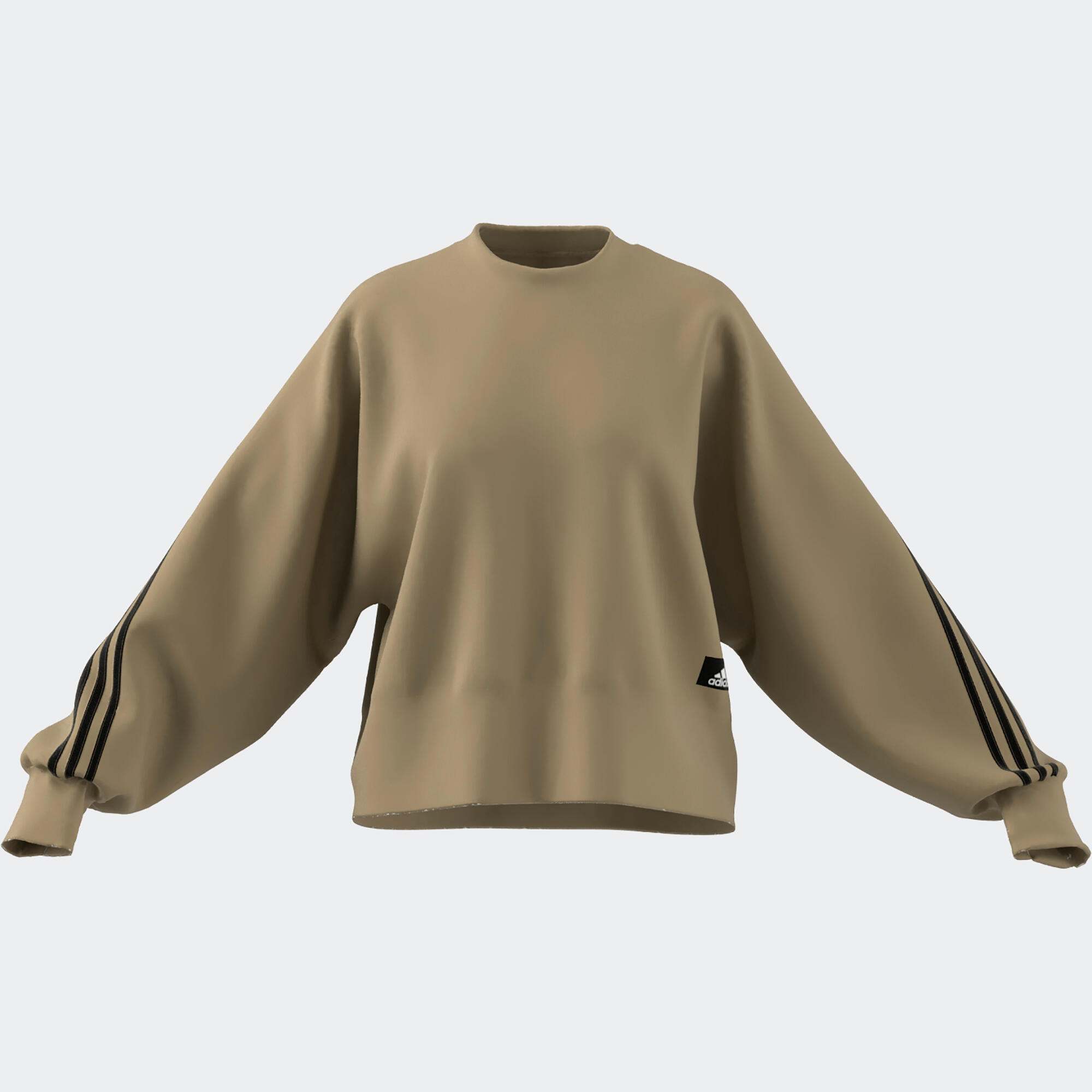 Sweater voor fitness en soft training dames Future Icons beige 8/8