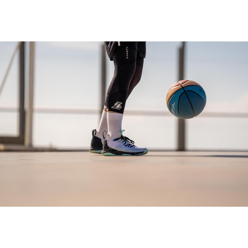 Dámské nízké basketbalové boty Fast 500 bílo-zelené 