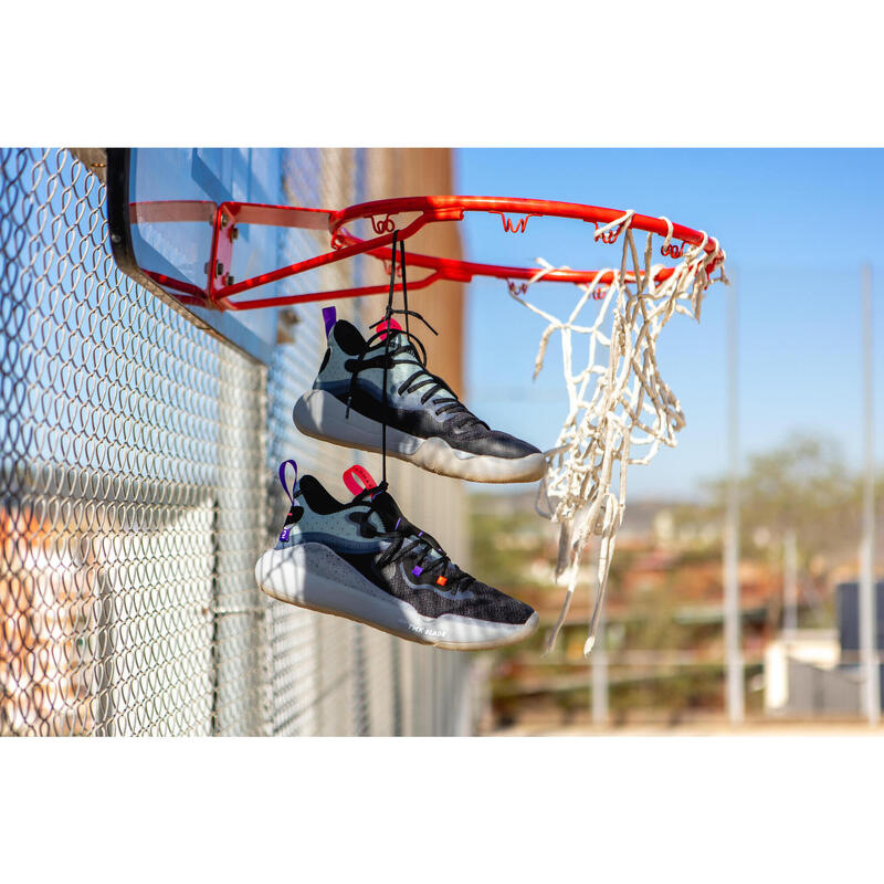 成人款中筒籃球鞋 SE500 - 黑灰配色