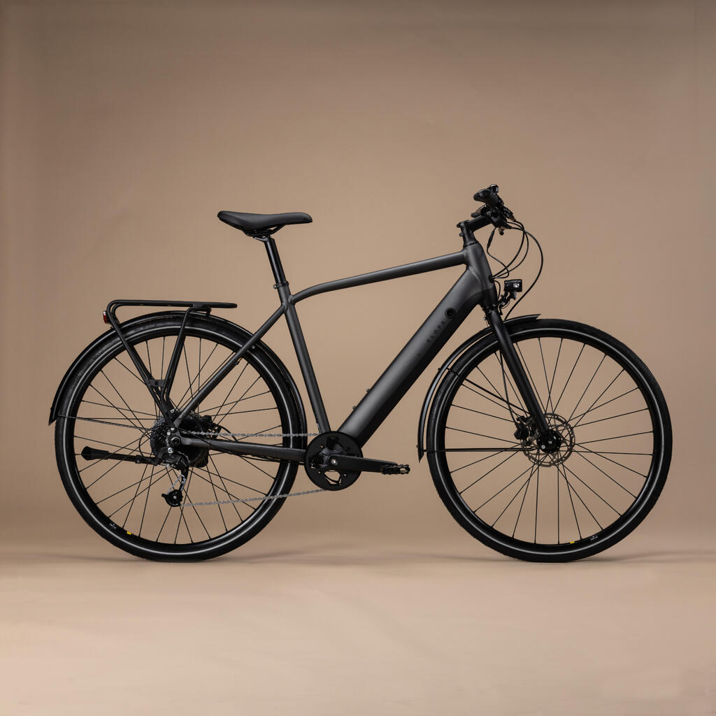 Mestský elektrický bicykel 500 s vysokým rámom na dlhé vzdialenosti