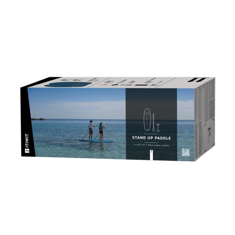 PACK (PLANCHE, POMPE ET PAGAIE) STAND UP PADDLE GONFLABLE DE RANDONNEE DEBUTANT