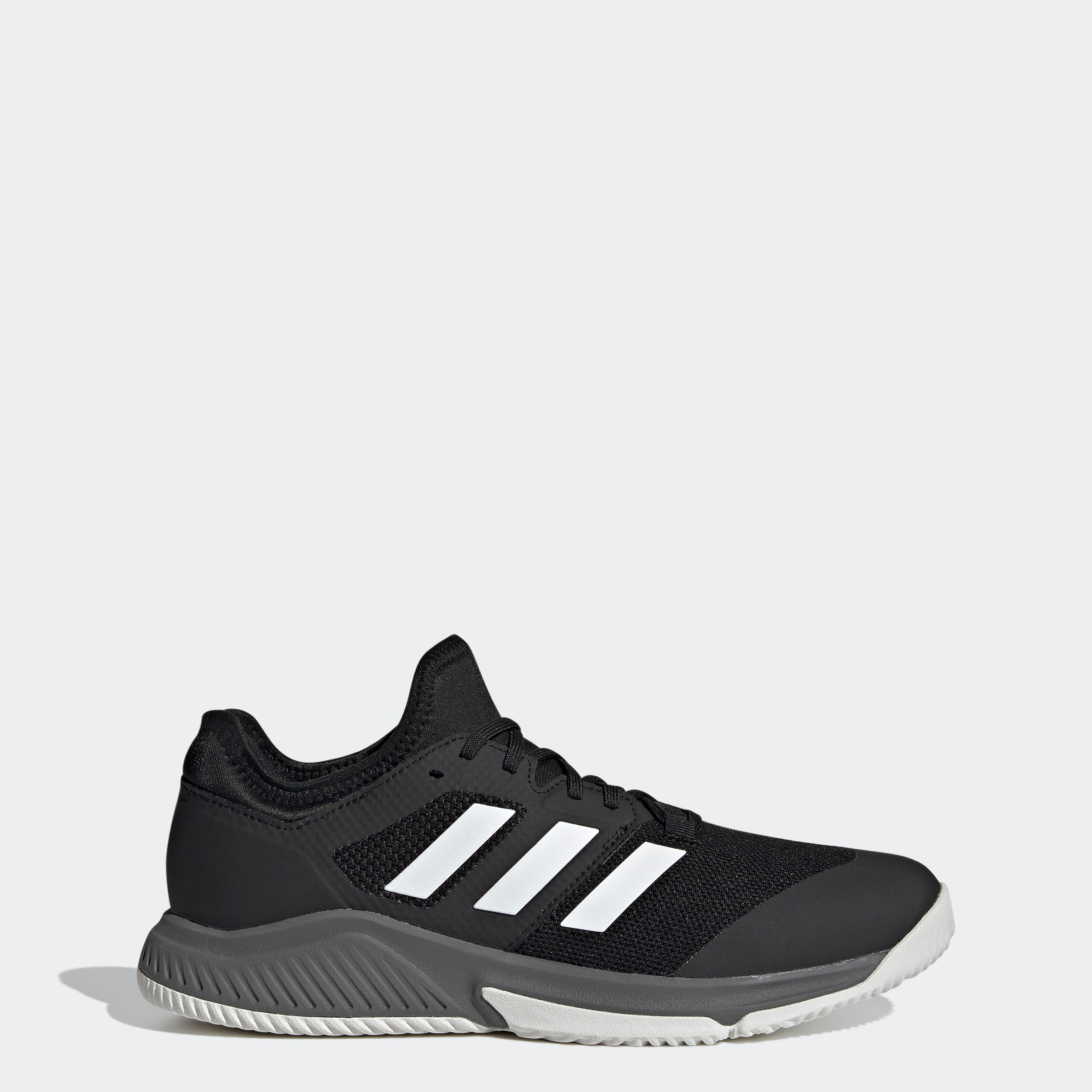 Herren Badmintonschuhe Adidas Court Team Bounce schwarz