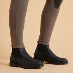 Women's Cotton Jodhpurs with Suede Patches - Brown