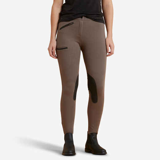 
      Pantalon équitation basanes Femme - 140 marron
  