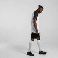 חולצת כדורגל עם שרוולים קצרים Viralto Solo - לבן ושחור