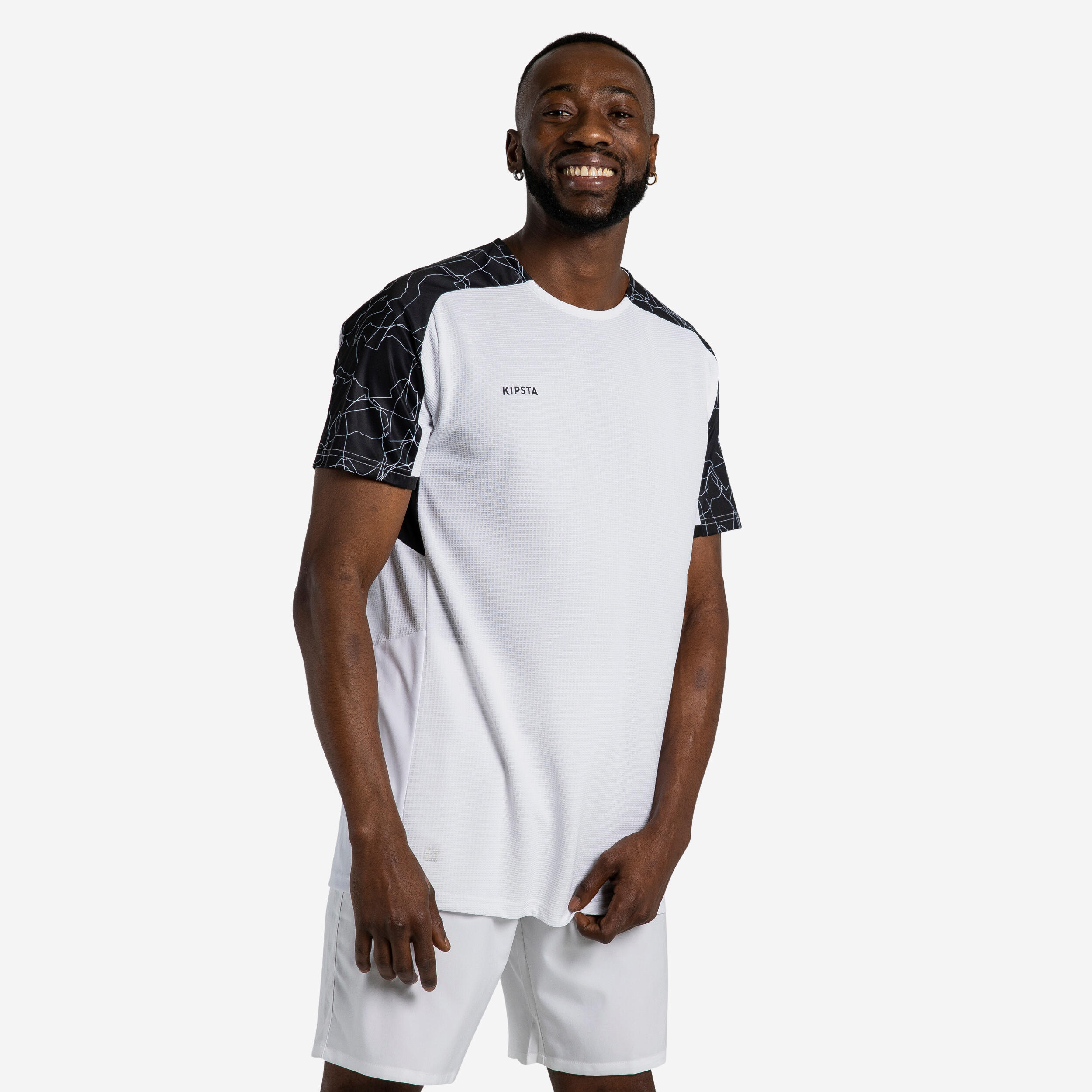 VIRALTO SOLO SHORT-SLEEVED SOCCER JERSEY WHITE &AMP; BLACK