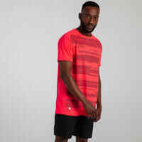 Short-Sleeved Football Shirt Viralto Solo - Neon Pink, Black & Grey