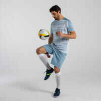 قميص كرة قدم بأكمام قصيرة Viralto Ltd - أزرق رمادي ووردي نيون