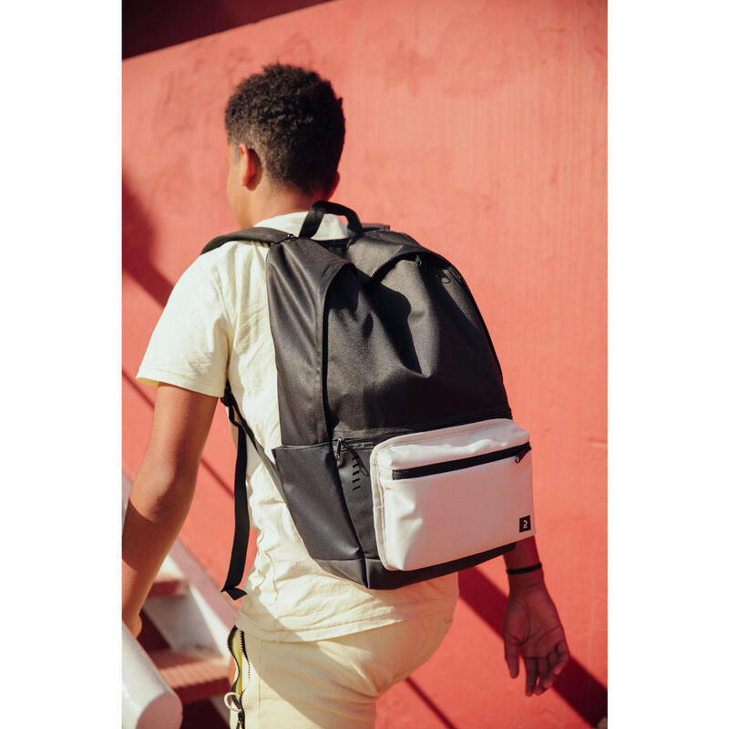 Sac à dos avec poche réversible 25L, noir
