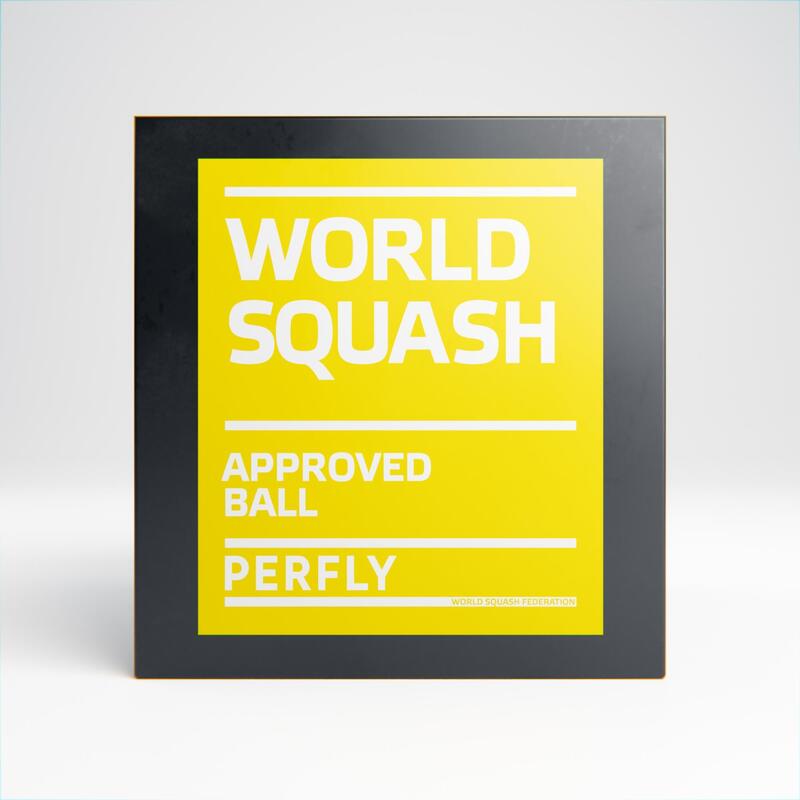 Pallina squash Perfly SB 990 doppio punto giallo x1