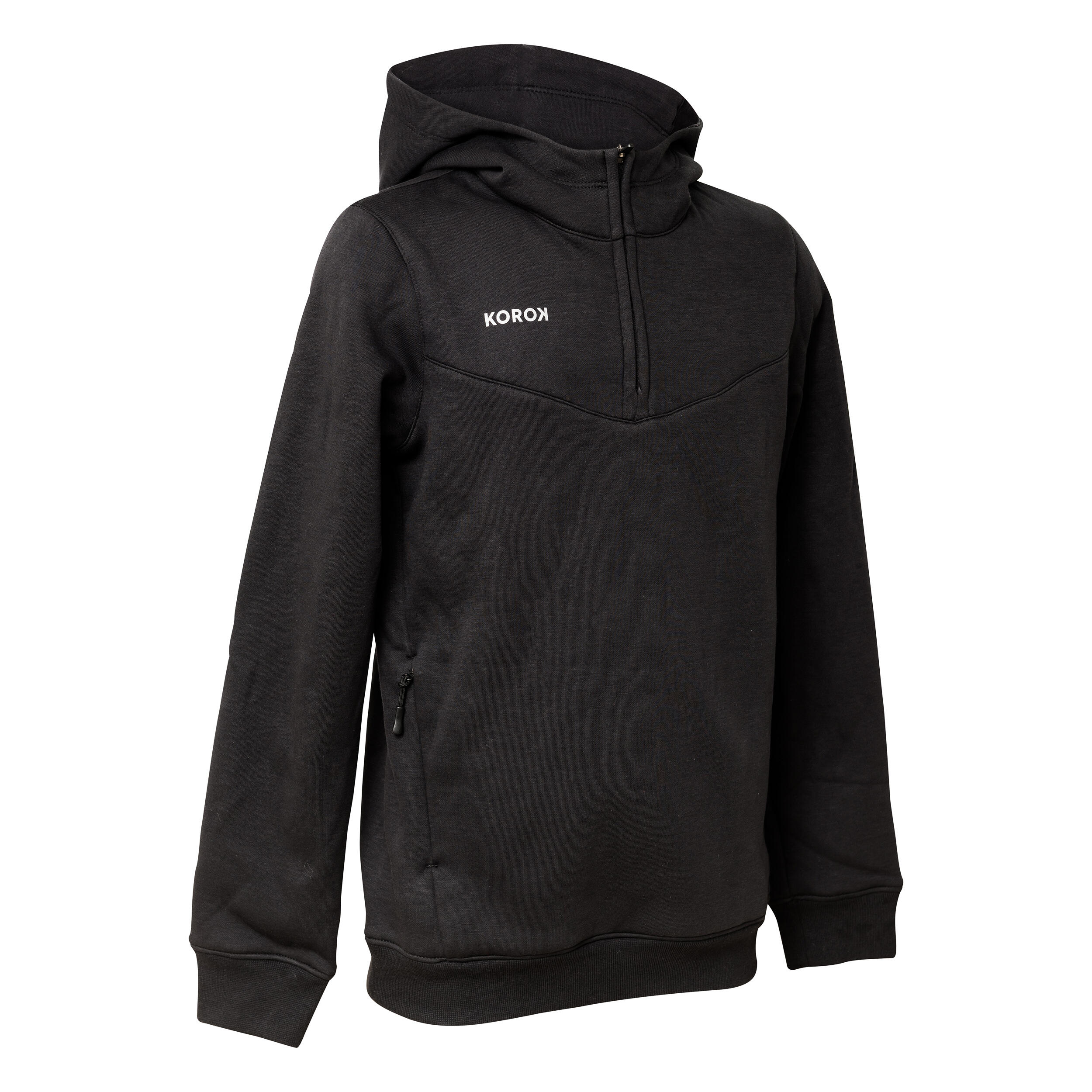 Kids' Field Hockey Sweatshirt FH500 - Black 1/4