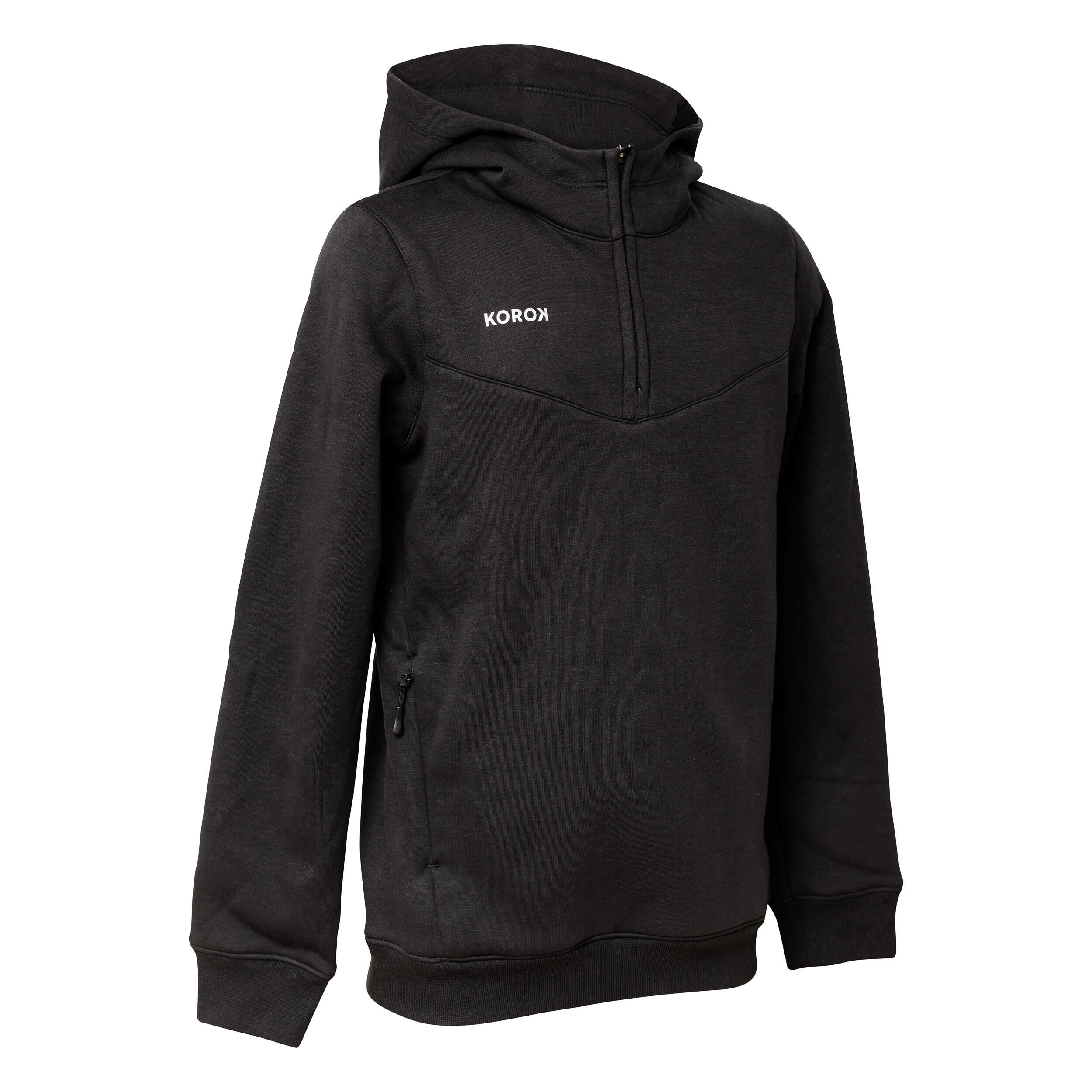 KOROK Kids' Field Hockey Sweatshirt FH500 - Black