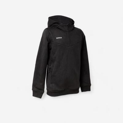 Hockey trui met capuchon kind fh500 zwart