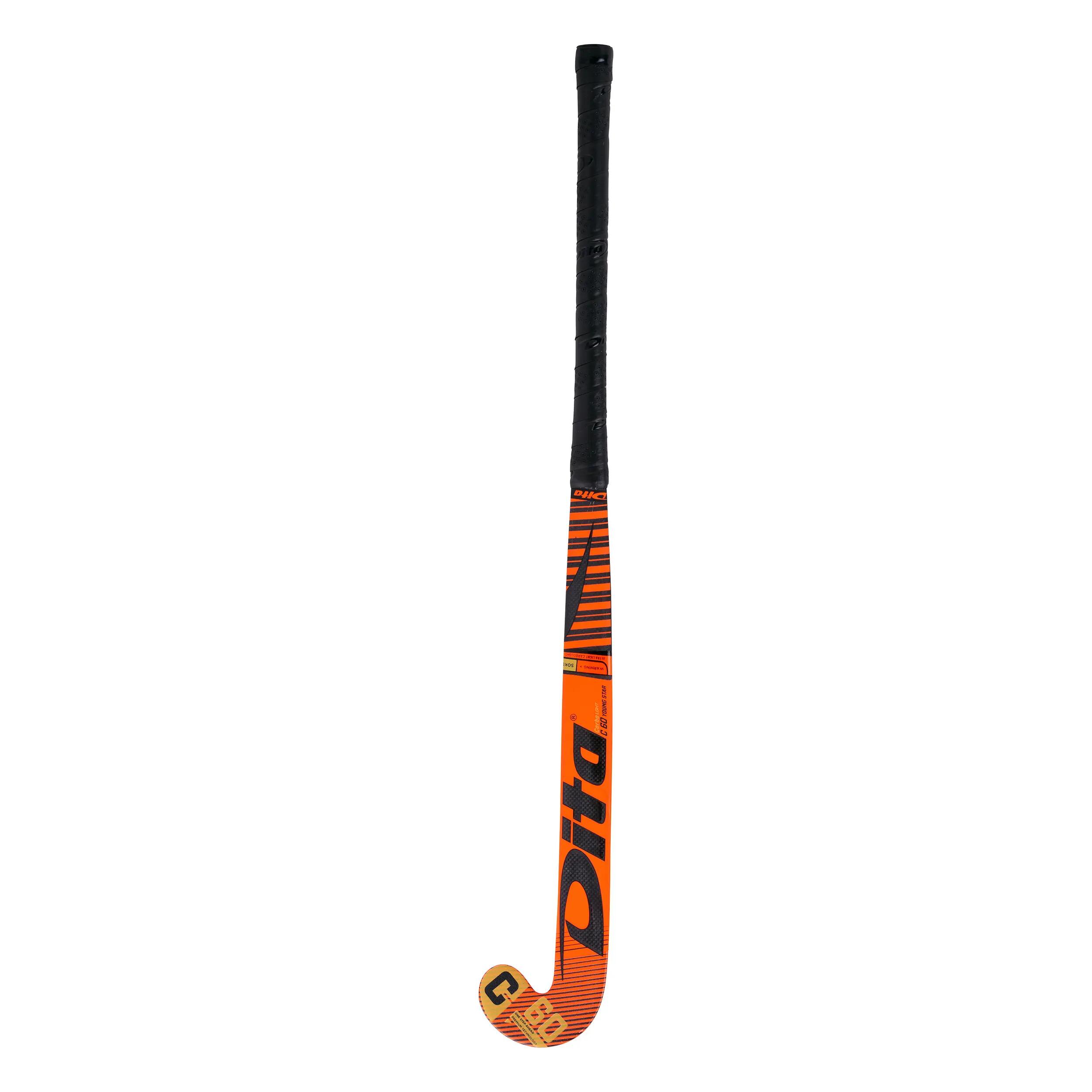 Kids' Advanced 60% Carbon Low Bow Field Hockey Stick Carbotec Light Youngstar C60 - Red 5/12