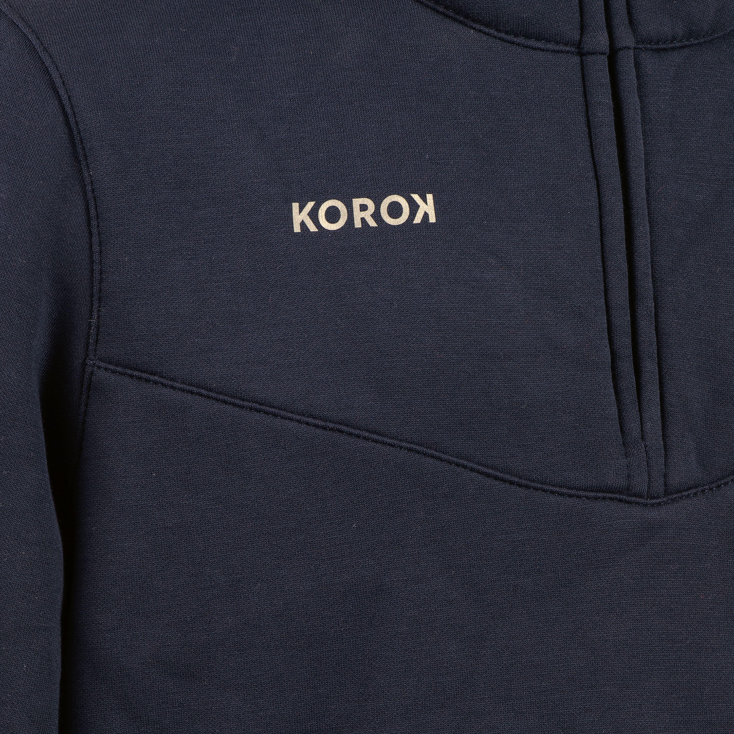 Gebraucht - Kinder Feldhockey Hoodie mit Zip - FH500 marineblau 3/4