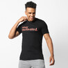 Men's Gym Limited edition Cotton blend T shirt Slim fit 500-Black print
