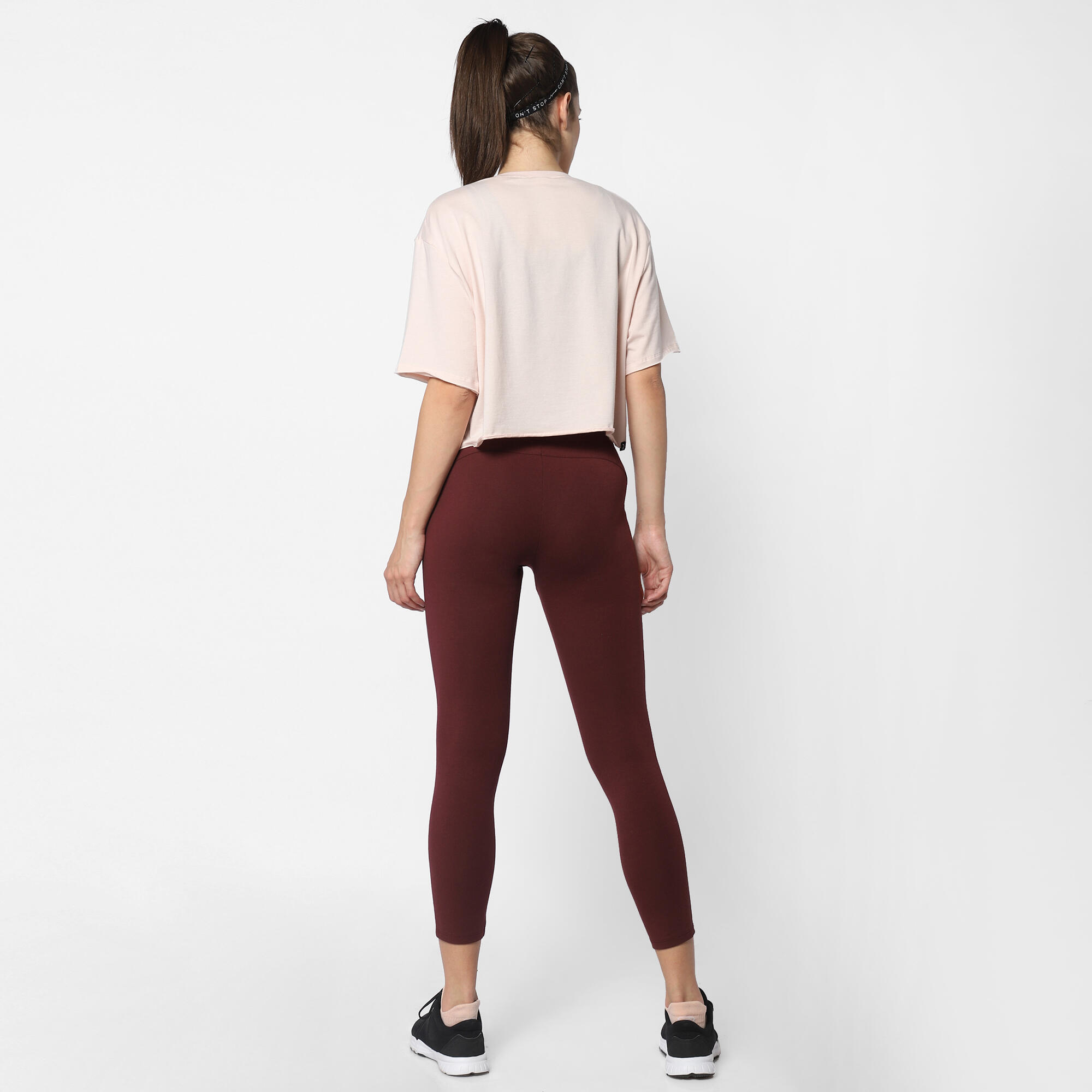 Women's Gym Limited Edition Cotton Blend Cropped T-Shirt - Light Pink