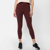 Women Gym Limited Edition Cotton Blend 7/8 Leggings 520 - Burgundy