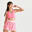 Sujetador-Top Fitness 100 Mujer Rosa Sujeción Ligera