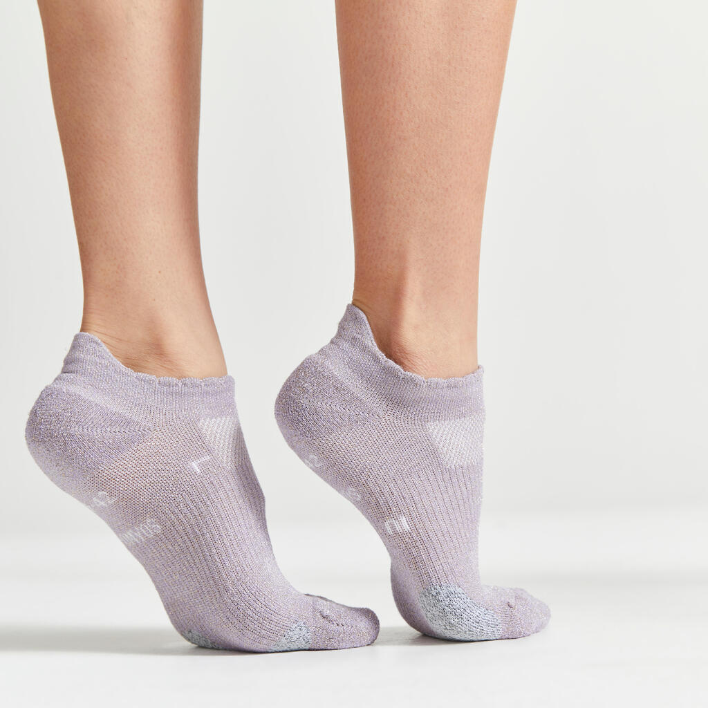 Sportsocken Invisible Fitness mit Pailletteneffekt