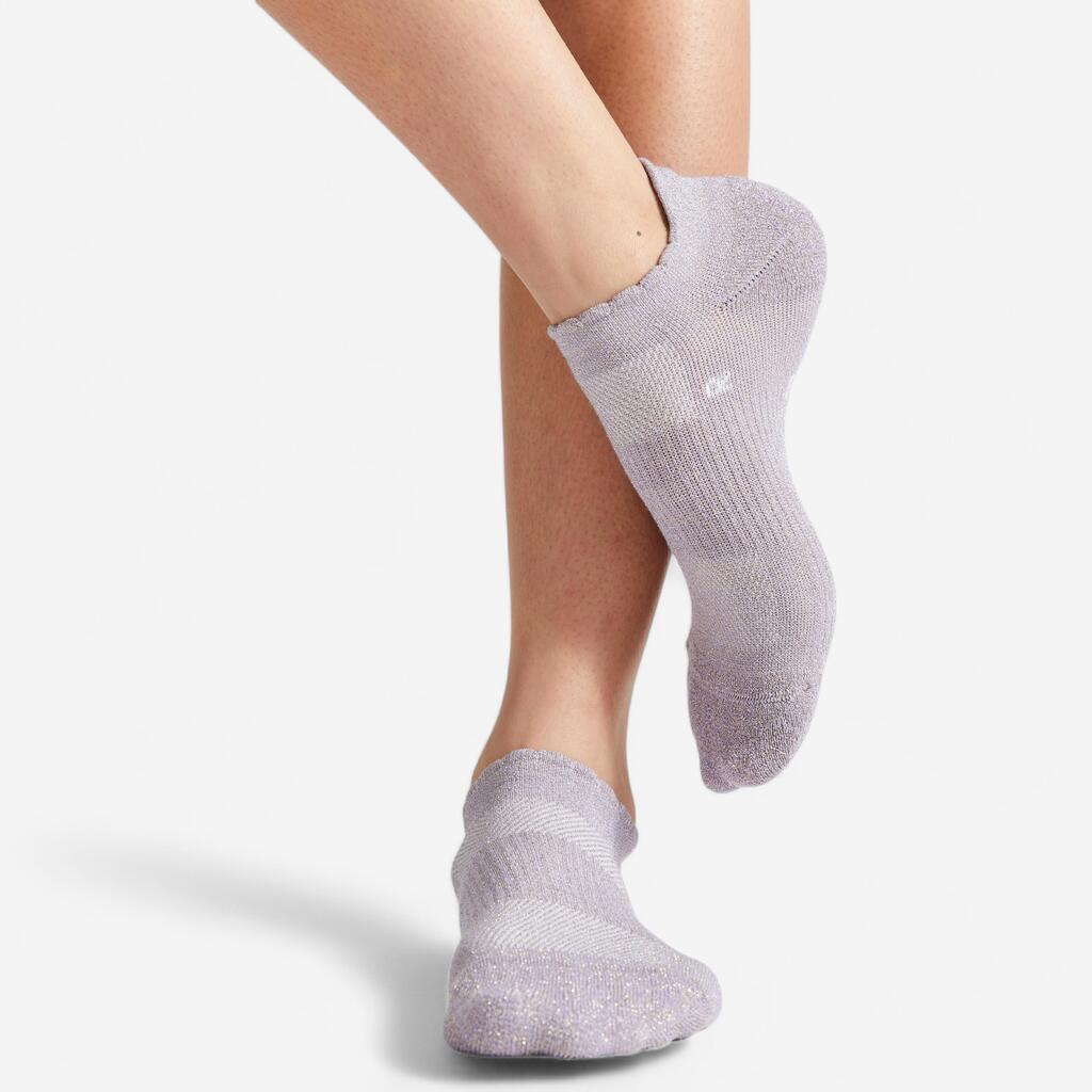 Sportsocken Invisible Fitness mit Pailletten-Effekt